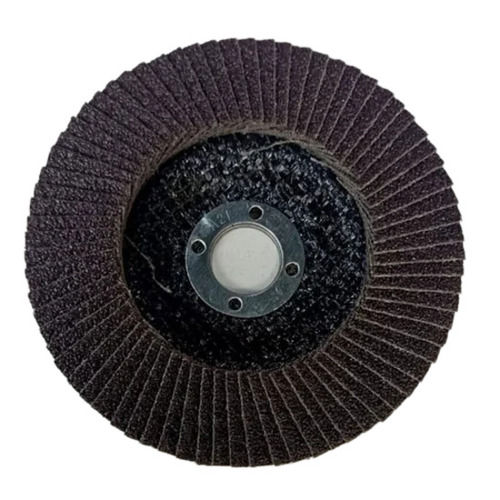 Black 4 Inches 15200 Rpm Speed Round Aluminium Oxide Flap Disc For Grinding Use