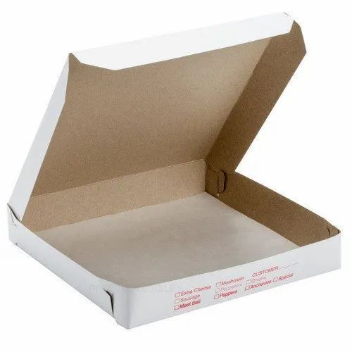 Disposable And Rectangular Corrugated Paper Box For Pizza Packaging Use