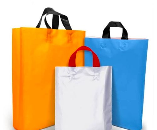 Multi-Color Recycled Lightweight Durable Plastic Plain Carry Bags Size: Standard