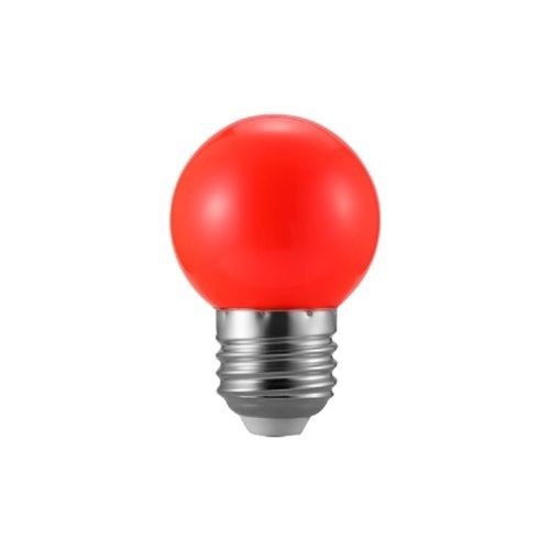 Red Plain Round Shape 220 V Colored Light Bulb Body Material: Ceramic