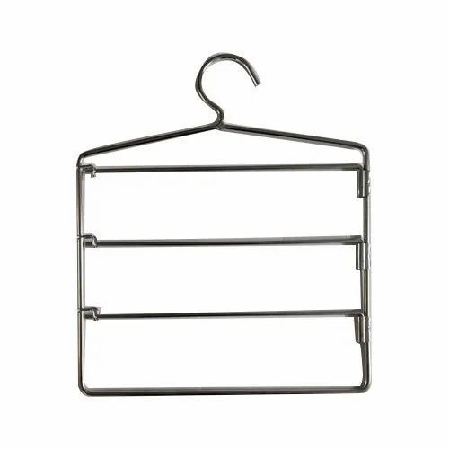 Silver Rust Proof Powder Coated Stainless Steel Hanger For Garments Hanging Use