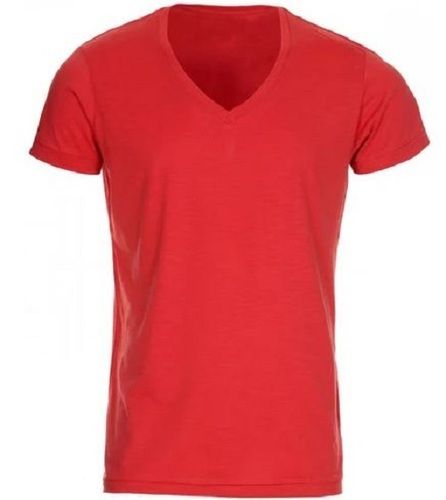 Short Sleeve Cotton Plain V Neck T Shirts For Mens Age Group: 18 Above