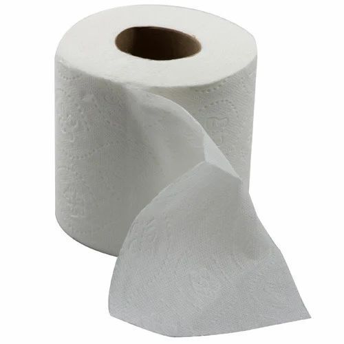 White 0.10Mm Thick Disposable Plain Toilet Paper Roll For Personal Hygiene Use