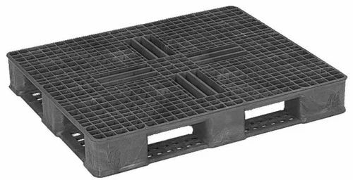 Black 10.3 Mm Thick Matte Finished Rectangular Plastic Pallet For Industrial Use 