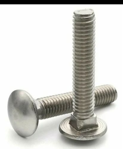 15mm Head Silver Mild Steel Round Head Bolt