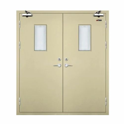 7X5 Foot Rectangular 10Mm Thick Powder Coated Aluminium Fireproof Door Thermal Conductivity: U 0.78 Watt/Meter/K (W/(M.K)