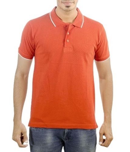 Breathable Plain Polo Neck Short Sleeve Cotton T Shirt For Men Age Group: Above 18