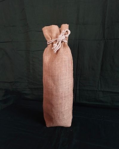 Eco Friendly Breathable Natural Jute Bag With Drawstring