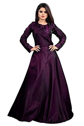 Gorgeous fancy sleeves party wear gown