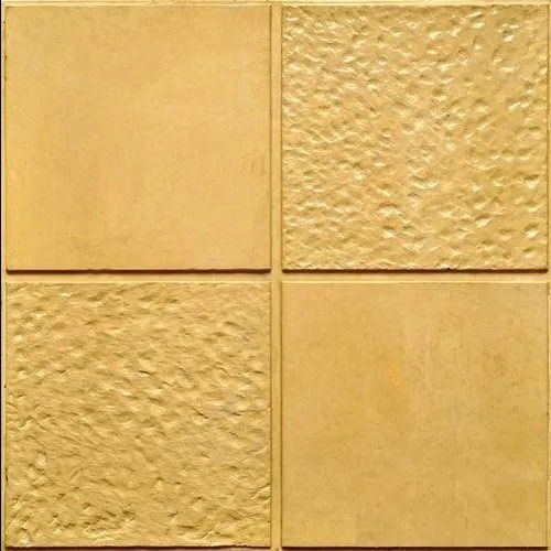 Yellows / Golds Square Textured Finished Cement Vitrified Parking Tiles