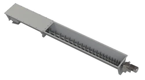 Grey Stainless Steel Body Live Powered Automatic Vertical Screw Conveyor