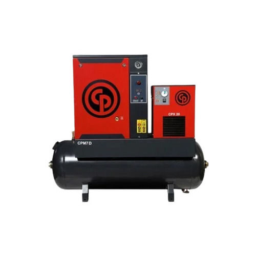 Red And Black 1000 Liter Tank 10 Horsepower Oil Free Screw Air Compressor