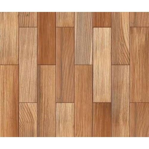 Brown And Cream 5 Mm Thick Heat Insulation Matt Finish Rectangular Wooden Floor Tile