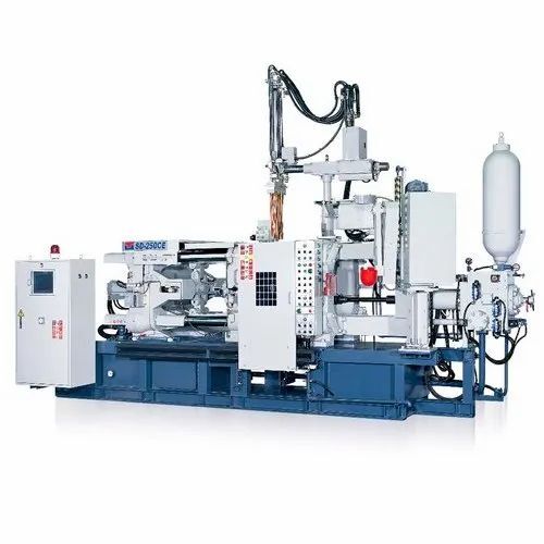 60 Hertz Automatic Aluminium Pressure Die Casting Machine - Color: Blue And White
