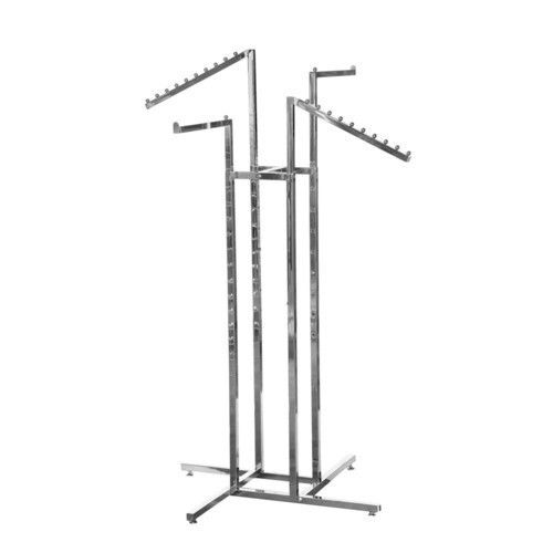 Floor Standing Polished Finish Stainless Steel Garment Display Stand