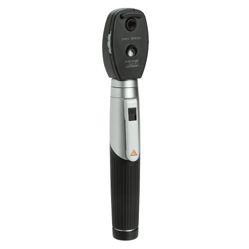 Heine Mini 3000 Ophthalmoscope - Aluminum and Plastic, Manual and Semi-Automatic Operation | 18 Lenses from -20 D to +20 D, LED Illumination, Portable Design, Perfect Image Quality