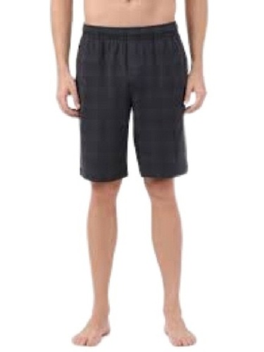 Black Premium Quality Plain Casual Wear Regular Fit Cotton Shorts For Men