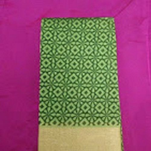 Green Premium Quality Printed Casual Wear Cotton Saree For Ladies