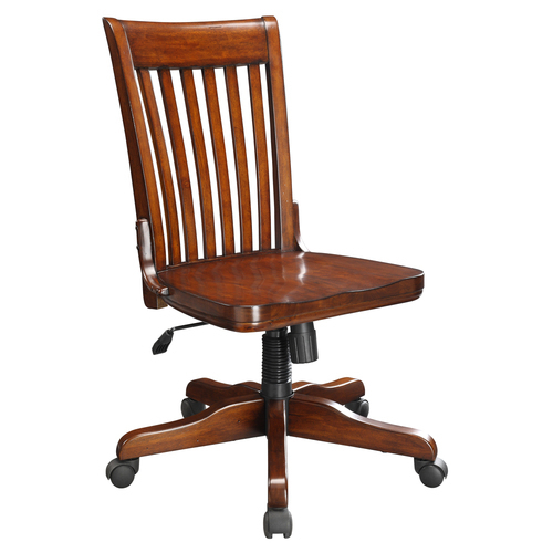 Wooden swivel desk discount chair