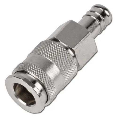 Silver Simple Push To Connect Stainless Steel Quick Release Coupling