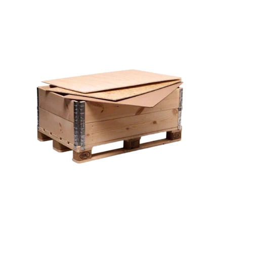 Brown Termite Proof Rectangular Solid Wooden Crate For Packaging Use 