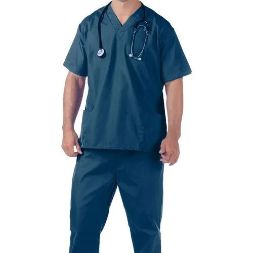 Unisex Half Sleeves Plain Cotton Uniform For Hospital Staff