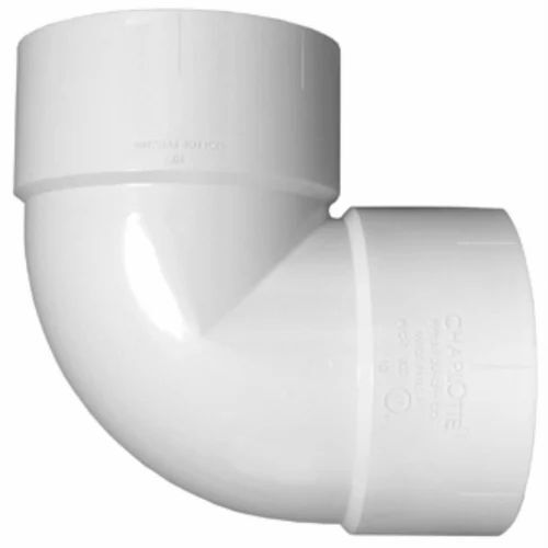 White 2.1 Mm Thick 6 Kg/Cm2 Leak Proof Pvc Pipe Elbow