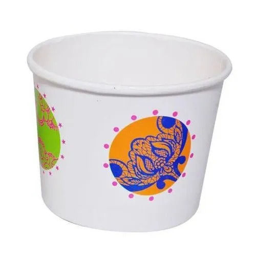 Wood 200Ml Capacity Machine Made Printed Paper Bowl