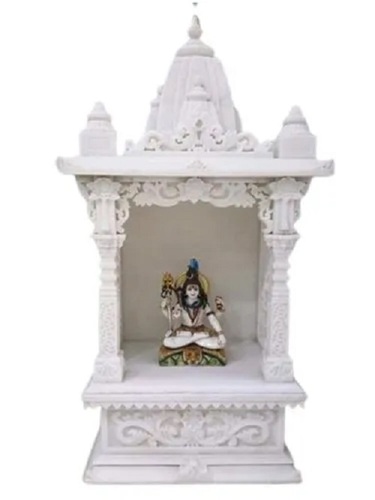 Marble Temple - 5x2x1 Feet, White Color | Handmade, Low Maintenance, Water Resistant, Easy To Clean, Polished Finish, Indoor Rectangular Design