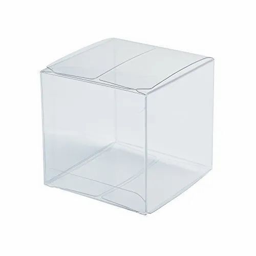 5x5x5 Inches Square 2mm Thick 5 Grams Pvc Transparent Boxes