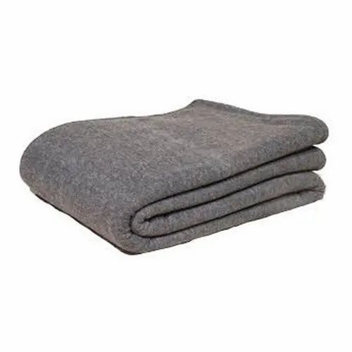 60x90 Inch Grey Plain Polyester Fleece Blanket