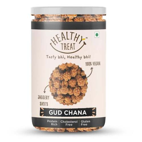 Healthy Treat Roasted Gud Chana (Jaggery Coated Chana)