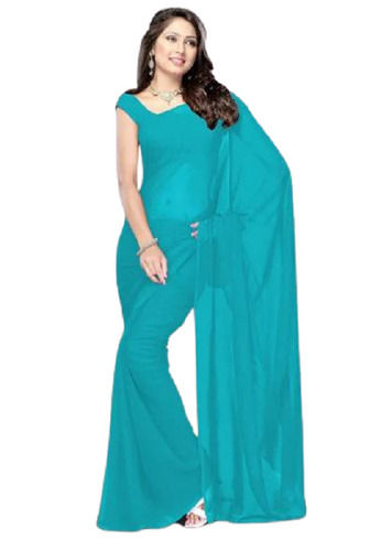 Premium Quality And Lightweight Comfortable Plain Georgette Saree