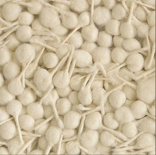 2.5 Inch White Round Cotton Wicks For Religious Purpose