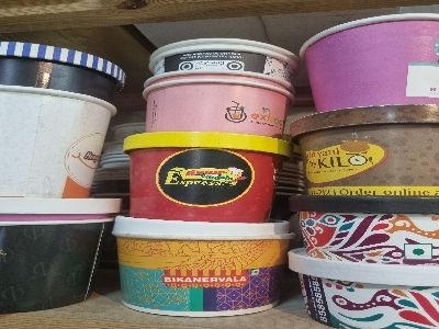 250ml Multicolor Printed Paper Food Container for Food Packaging