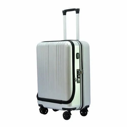 37.5x22.3x55 Centimeters Zipper Closure Pvc Plastic Luggage Bag With Four Wheel