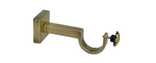 Golden 5 Inches Corrosion Resistance Polished Brass Antique Curtain Bracket