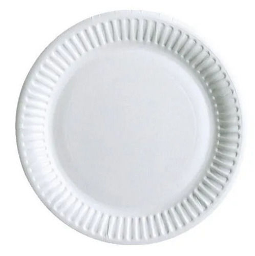 White 8 Inch Eco-Friendly And Disposable Plain Kraft Paper Plate 