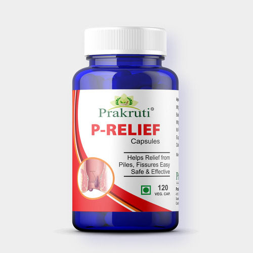 P Relief Capsules For Piles And Fissures (120 Veg. Capsules Pack)