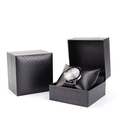 Black Square Shape Lightweight Wrist Watch Box For Watch Packaging