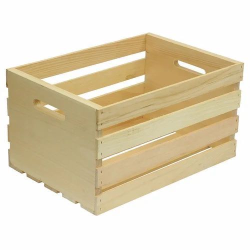 Browwn 120 Kilogram Capacity 10.8Mm Thick Wooden Storage Crate