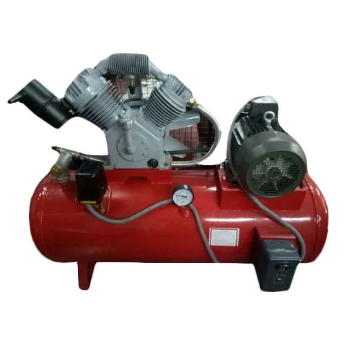 Red 220 Voltage Lubricated Belt Driven Air Compressor