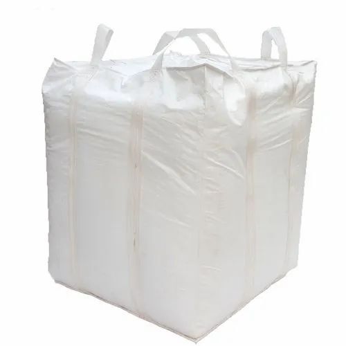 White 500 Kilogram Capacity Polypropylene Plastic Jumbo Bags