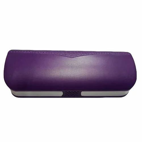 Purple And Grey 6X3X2 Inches Rectangular Pvc Plastic Body Hard Eyeglass Case