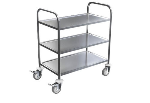 845X525X940Mm Rectangular Four Wheeler Stainless Steel Kitchen Trolley Height: 940 Millimeter (Mm)