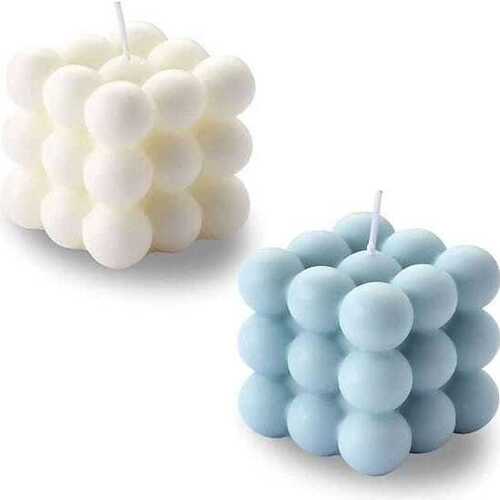 Attractive Pattern Natural Colored Wax Candle For Home Decoration