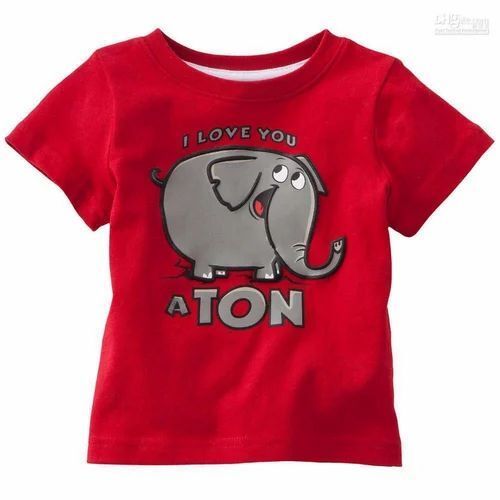 Comfortable And Washable Short Sleeves Printed Cotton Baby T Shirt Age Group: 4 Years Above