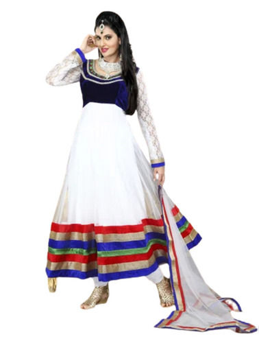 Multicolor Comfortable Party Wear Full Sleeves Anarkali Salwar Suit For Women