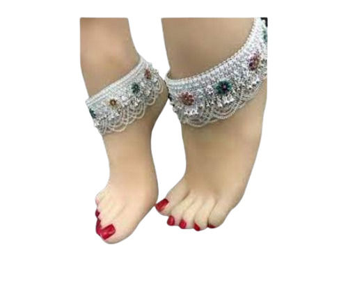 Comfortable To Wear Ladies Silver Anklets Gender: Women