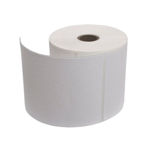 Round Rectangular Shape Plain White Barcode Label Roll